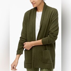 J. Crew Women's 100% Cotton Chelsea Sweater Blazer Heather Loden Size Large